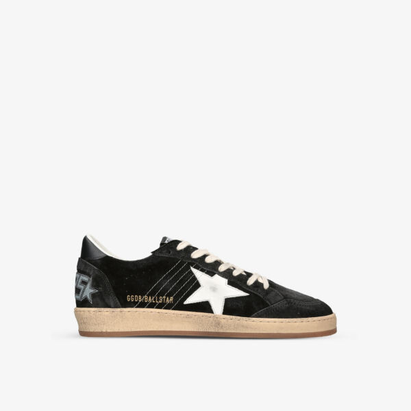 

Замшевые низкие кеды ballstar с аппликацией в виде звезд Golden Goose, черный
