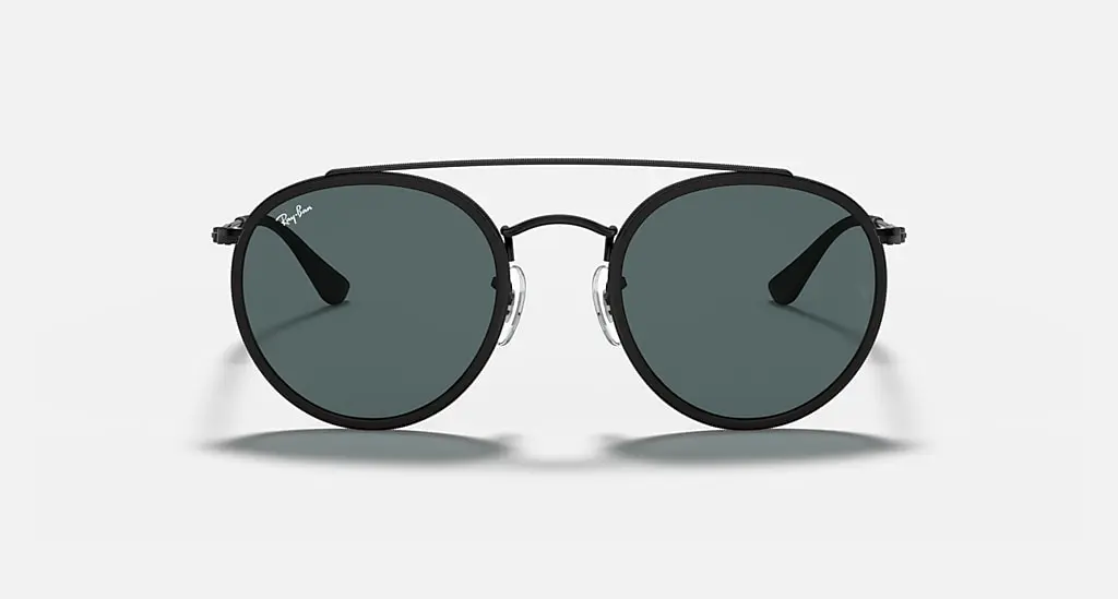 

Солнцезащитные очки Ray-Ban ROUND DOUBLE BRIDGE, синий/серый