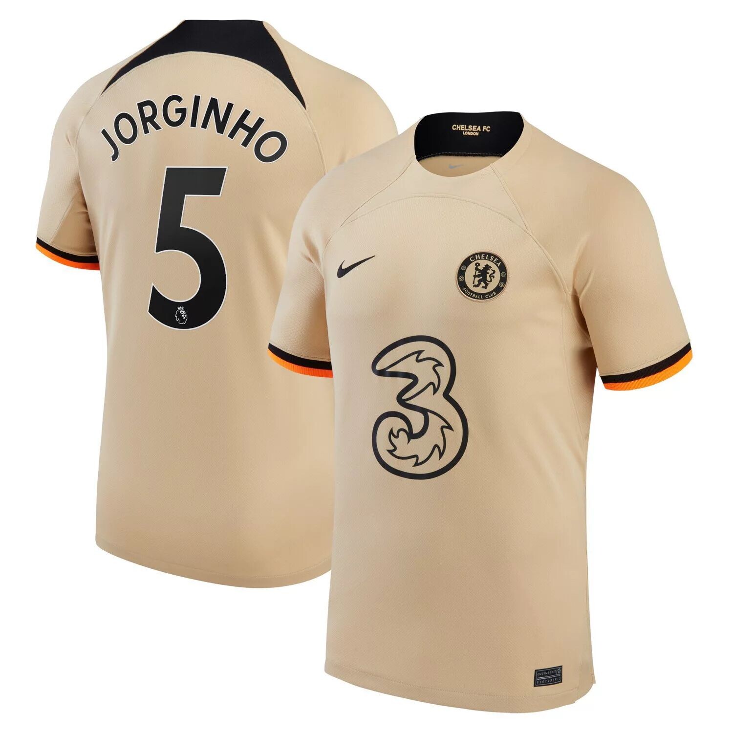 

Молодежная футболка Nike Jorginho Gold Chelsea 2022/23 Third Replica Player Nike