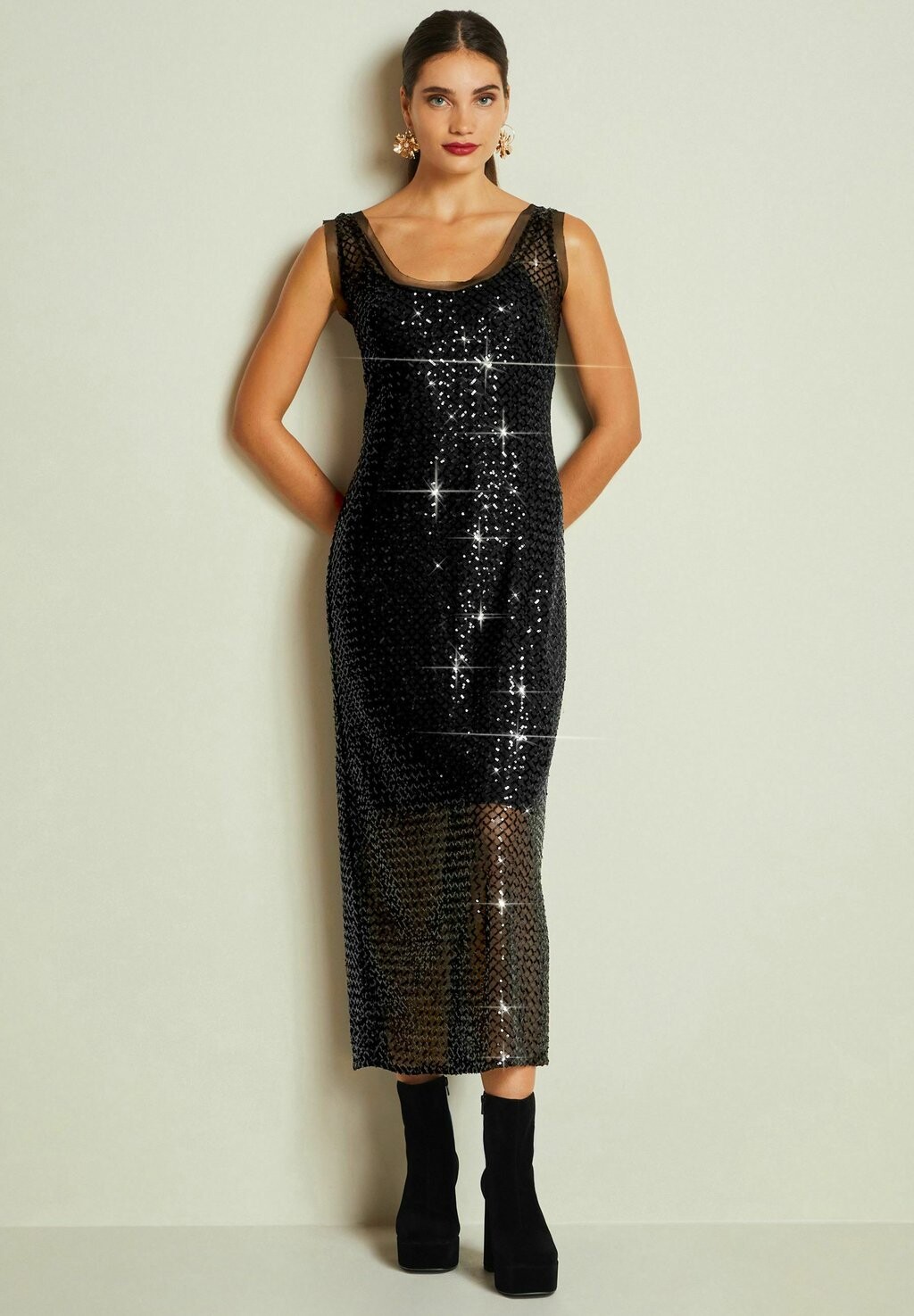 

Коктейльное/праздничное платье SEQUIN COLUMN Next, цвет black