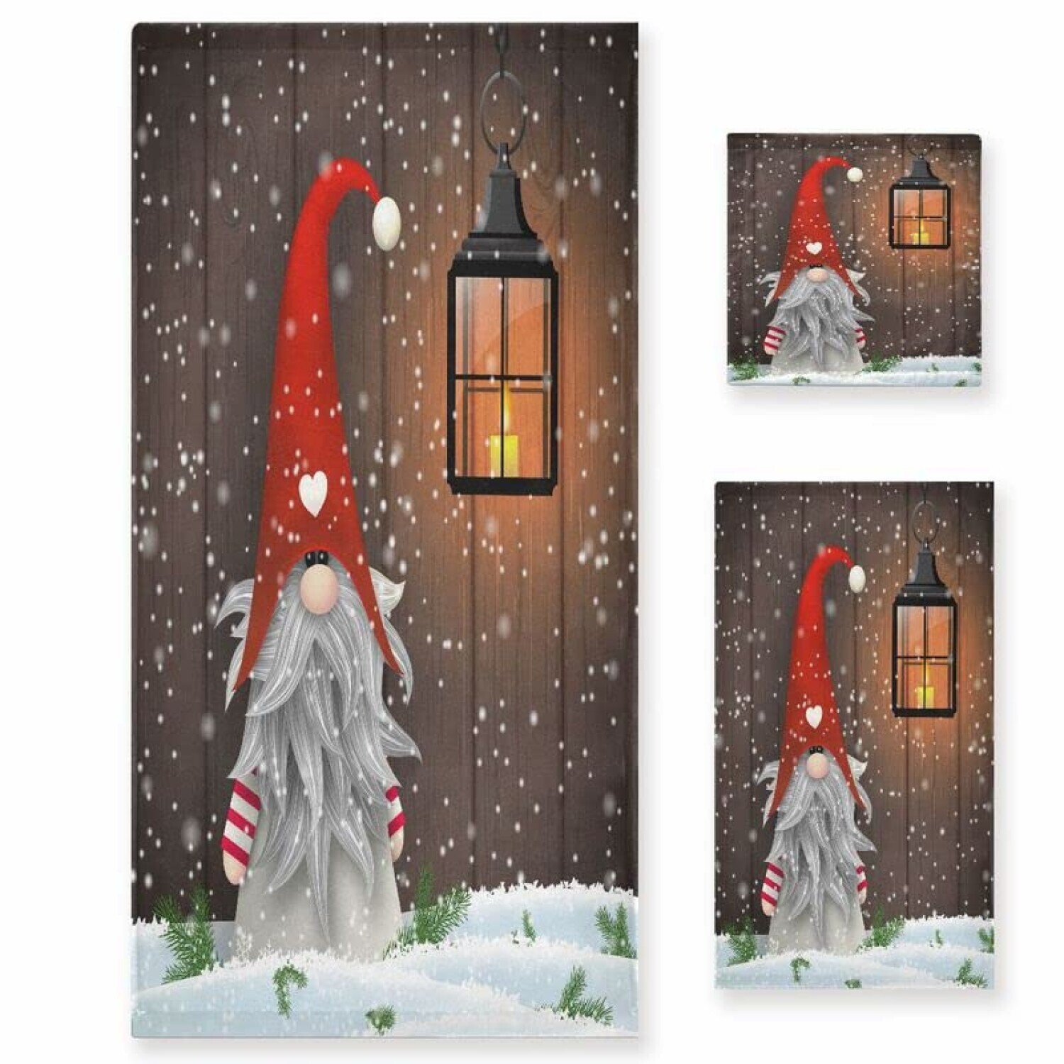 

Полотенце хлопковые Snowflake Gnome, 3 штуки