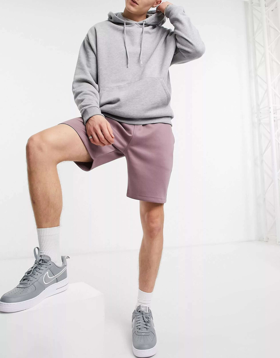 

Розовые трикотажные шорты River Island Premium