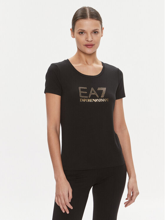 

Футболка скинни Ea7 Emporio Armani, черный