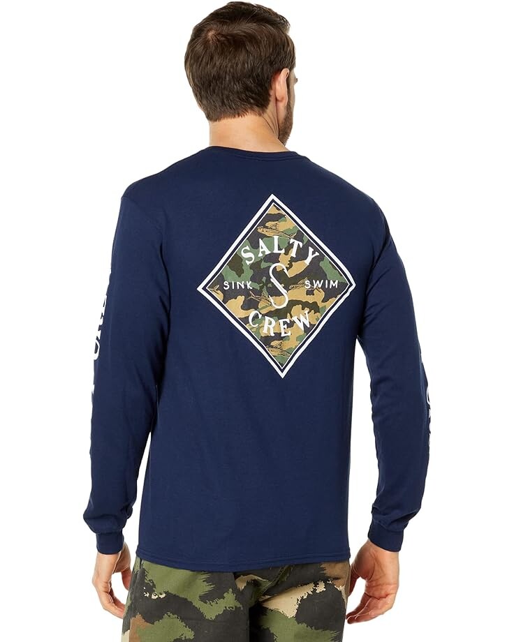 

Футболка Salty Crew Tippet Decoy Standard Long Sleeve T-Shirt, темно-синий