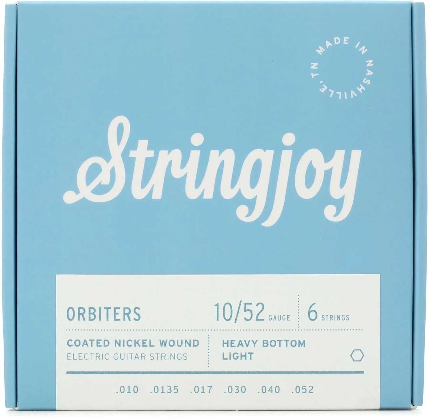 

Струны для электрогитары Stringjoy Orbiters с никелированной намоткой и тяжелым нижним слоем — легкий калибр (.010–.052)