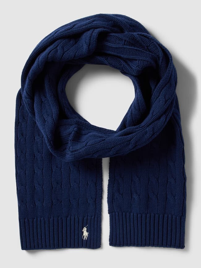

Шарф с пришивной этикеткой Polo Ralph Lauren, темно-синий