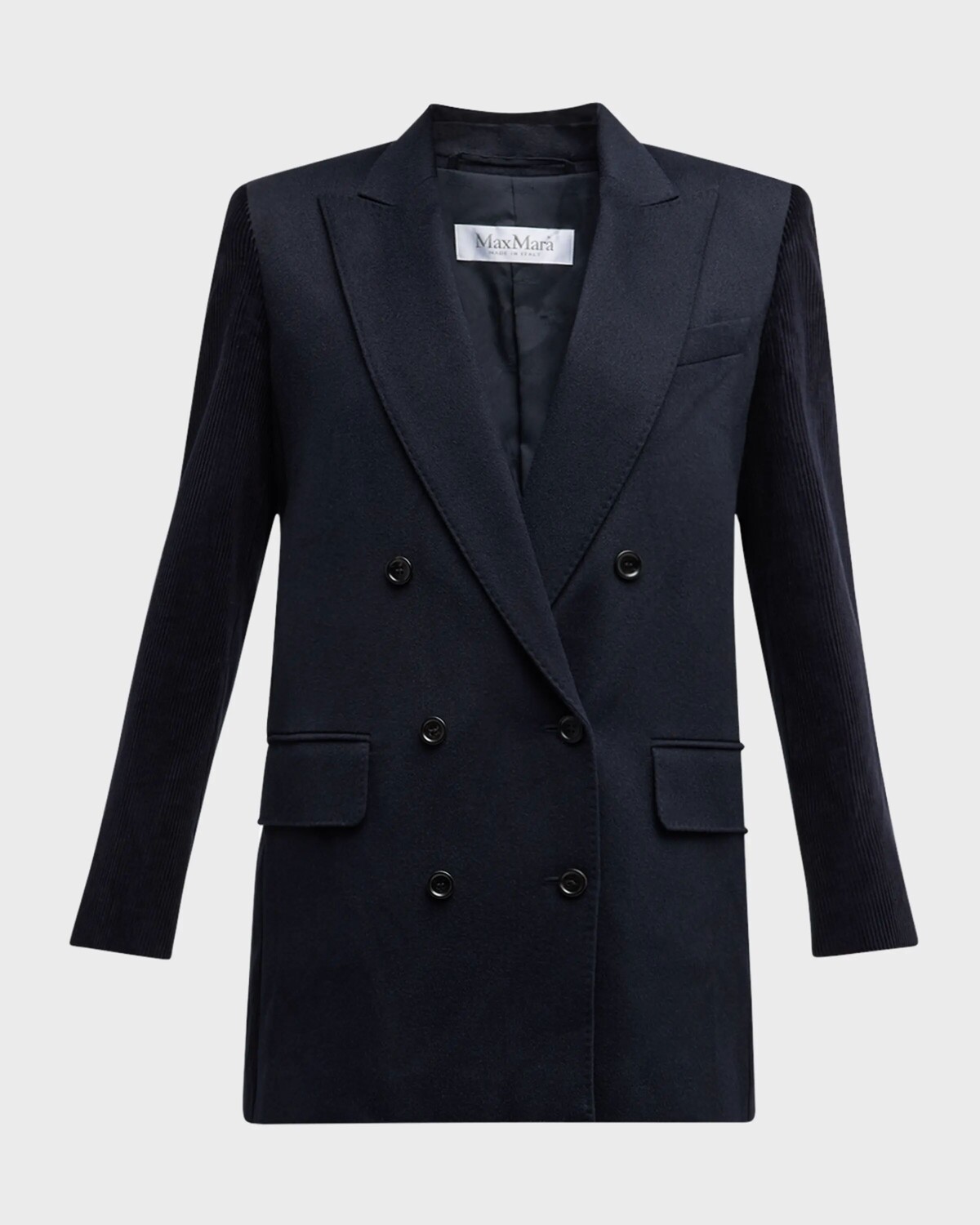 

Мощный двубортный вельветовый шерстяной пиджак Max Mara, цвет Ultramarine