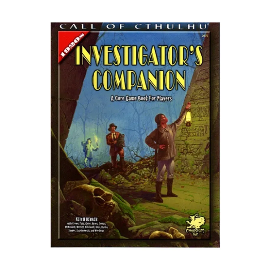 

1920's Investigator's Companion (2nd Printing), Call of Cthulhu - Rule, Source & Supplement Books (Chaosium 5.6-6th Editions), мягкая обложка