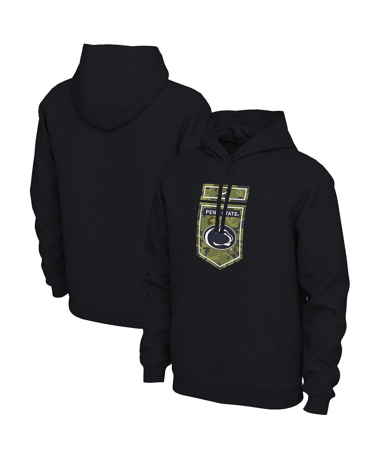 цена Мужской черный пуловер с капюшоном Penn State Nittany Lions Veterans Camo Nike