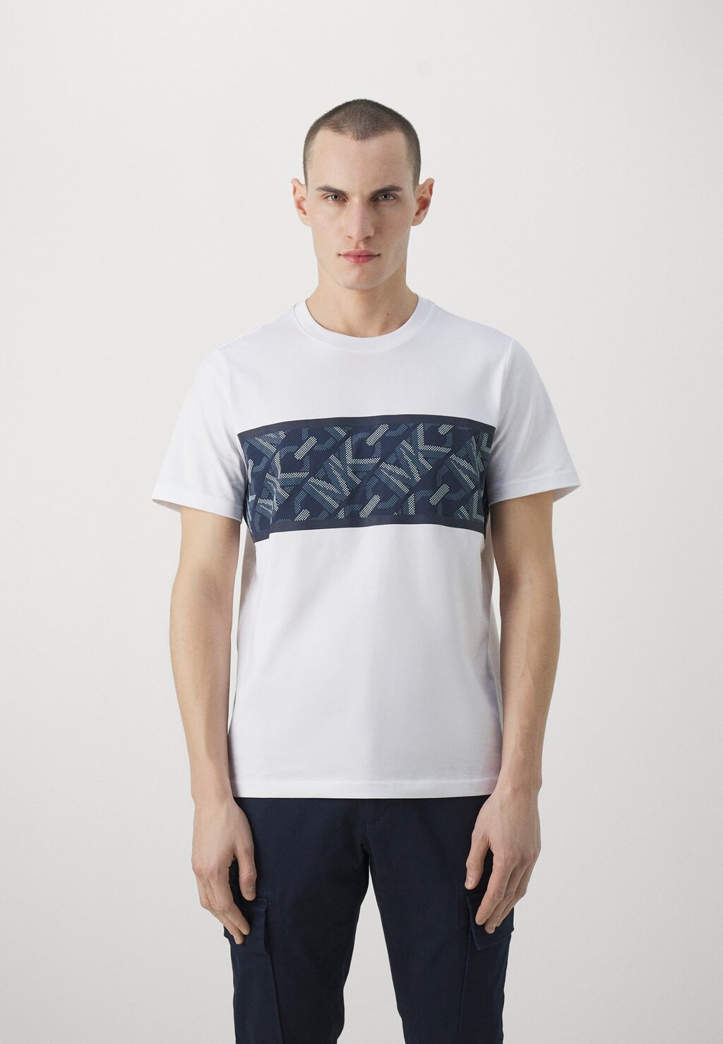 

Футболка с принтом JUMBO EMPIRE STRIPE TEE Michael Kors, белый
