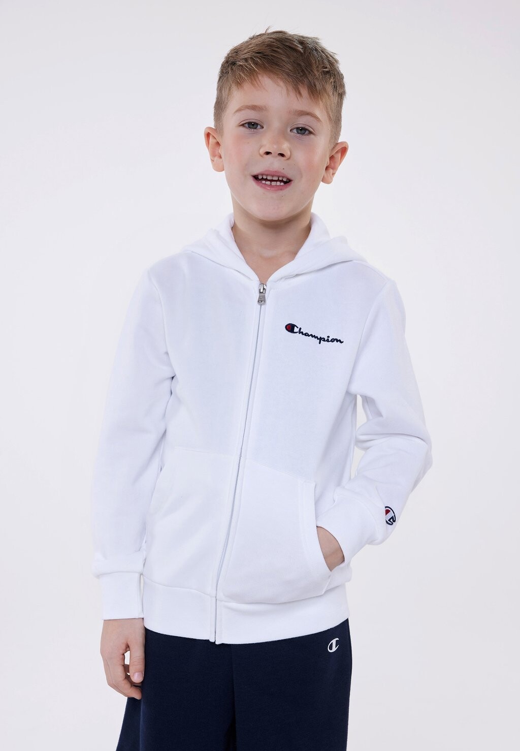 Толстовка ICONS HOODED FULL ZIP Champion, цвет white