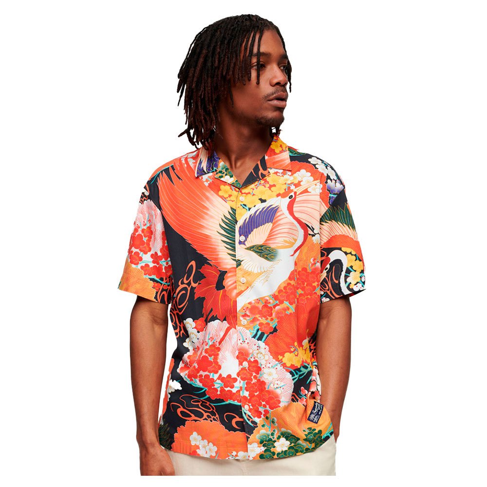 Рубашка с коротким рукавом Superdry Hawaiian Resort, разноцветный