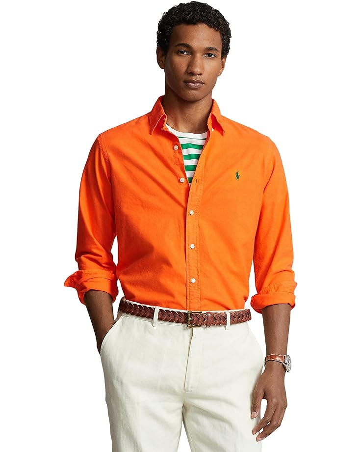 Рубашка Polo Ralph Lauren Classic Fit Garment-Dyed Oxford, оранжевый