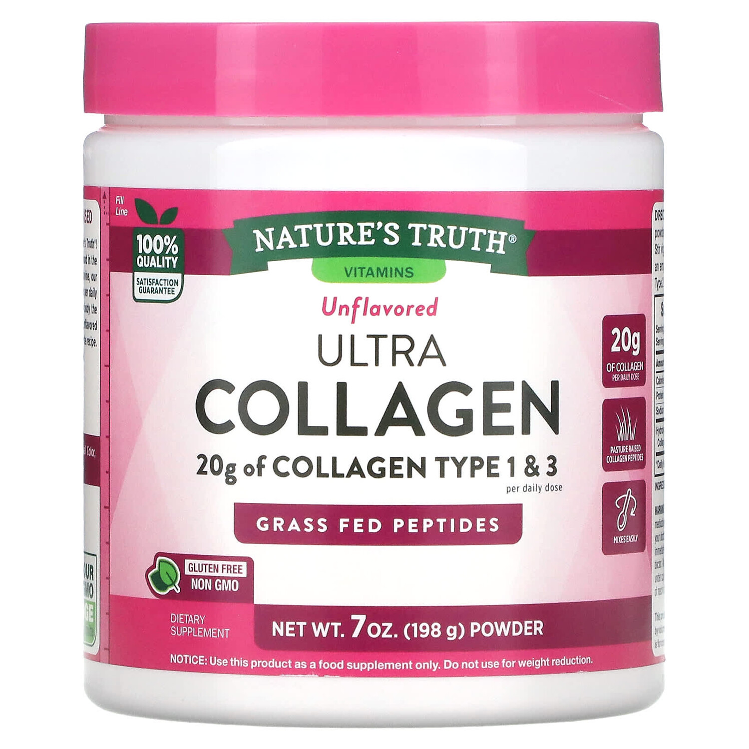 

Ultra Collagen Powder, без добавок, 198 г (7 унций), Nature's Truth