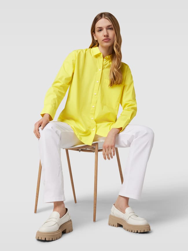 Блузка-рубашка с нагрудным карманом Jake*s Casual, желтый пиджак jake s 44 размер