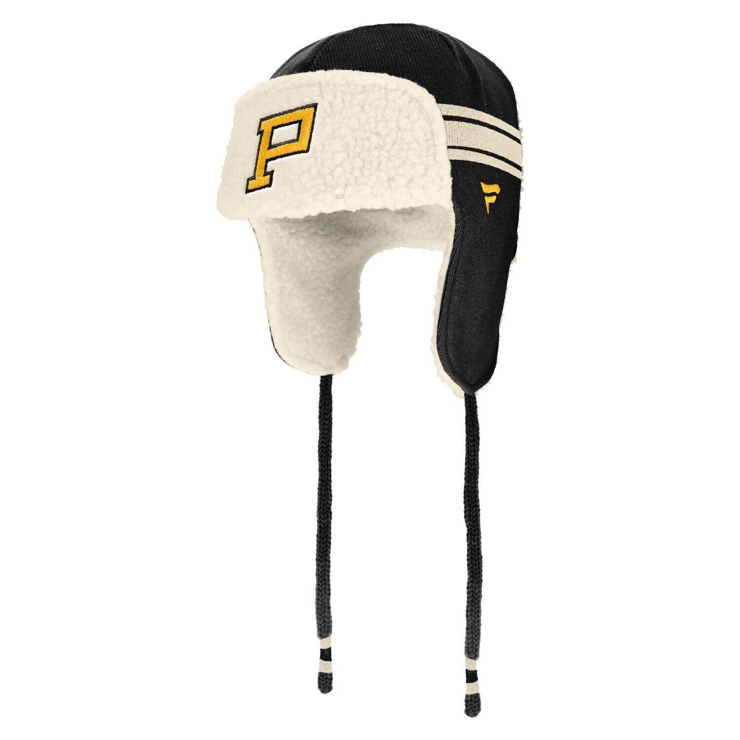 

Мужская классическая зимняя кепка Fanatics черного/кремового цвета с логотипом Pittsburgh Penguins НХЛ 2023
