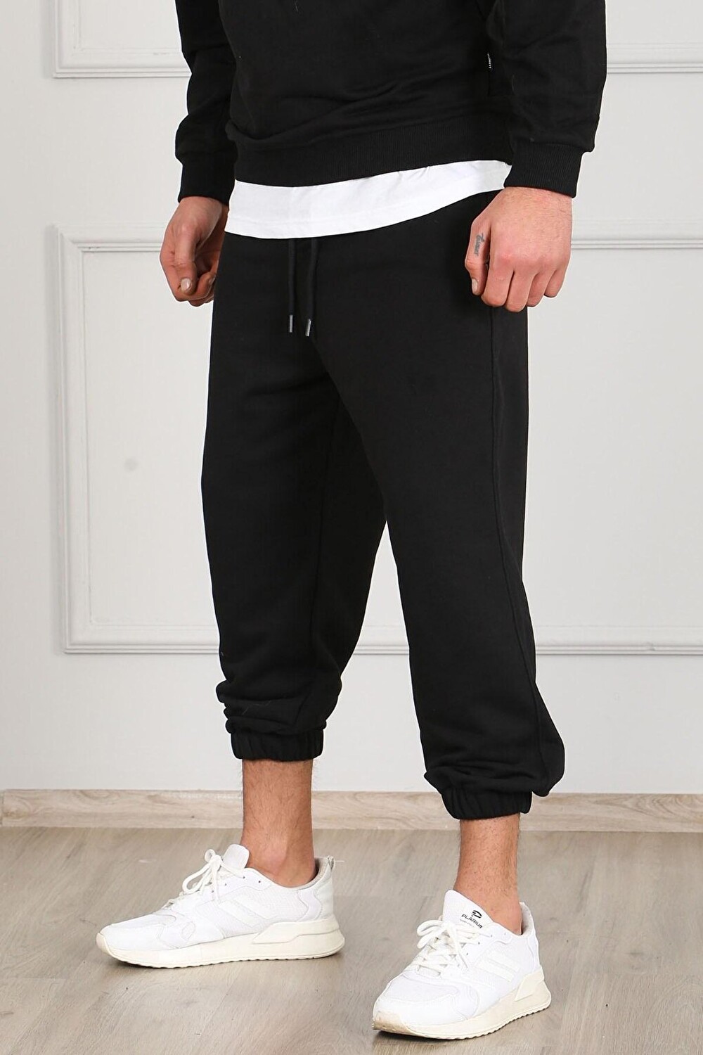 

Черный мужской спортивный костюм Oversize Short Leg 4832 MADMEXT