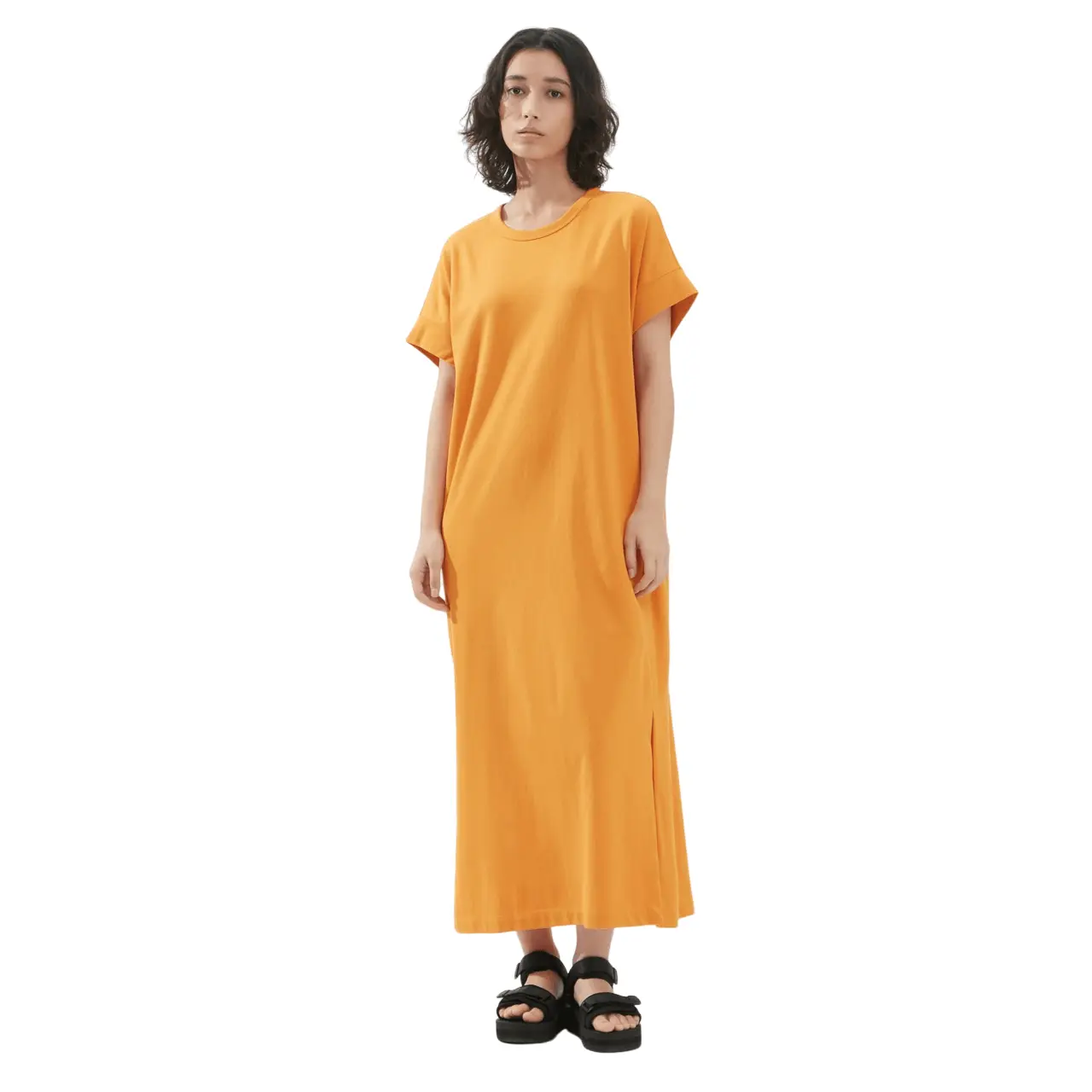 

Платье Uniqlo U Airism Cotton Belted Short Sleeved, оранжевый
