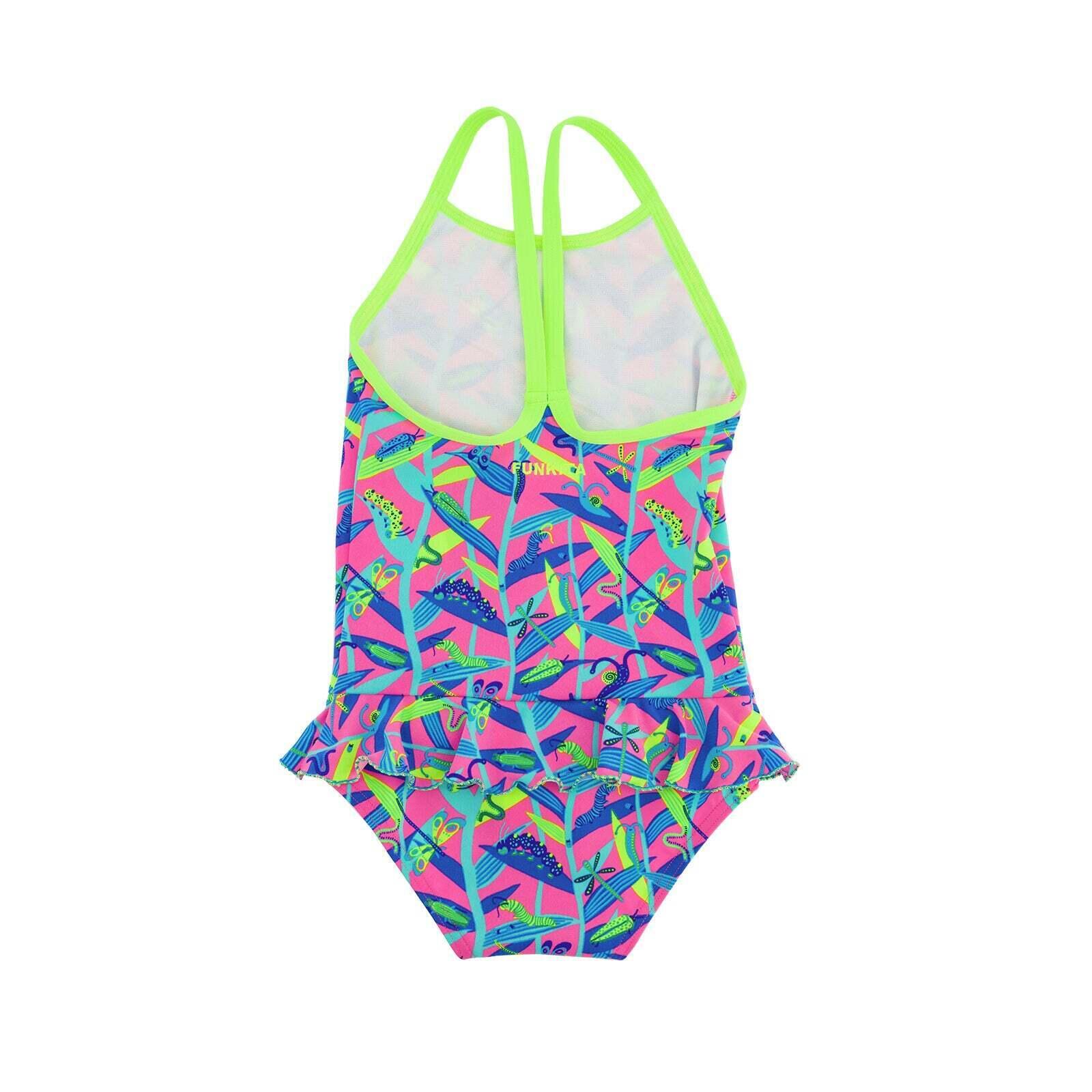 Сплошной купальник для девочки Funkita Eco Belted Frill розовый