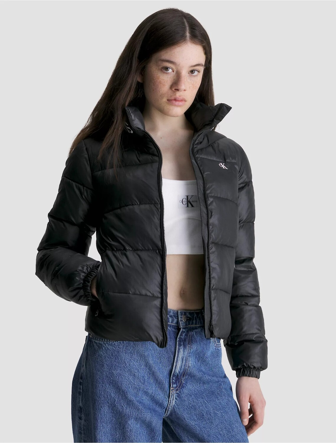 

Куртка Calvin Klein Fitted Padded, черный