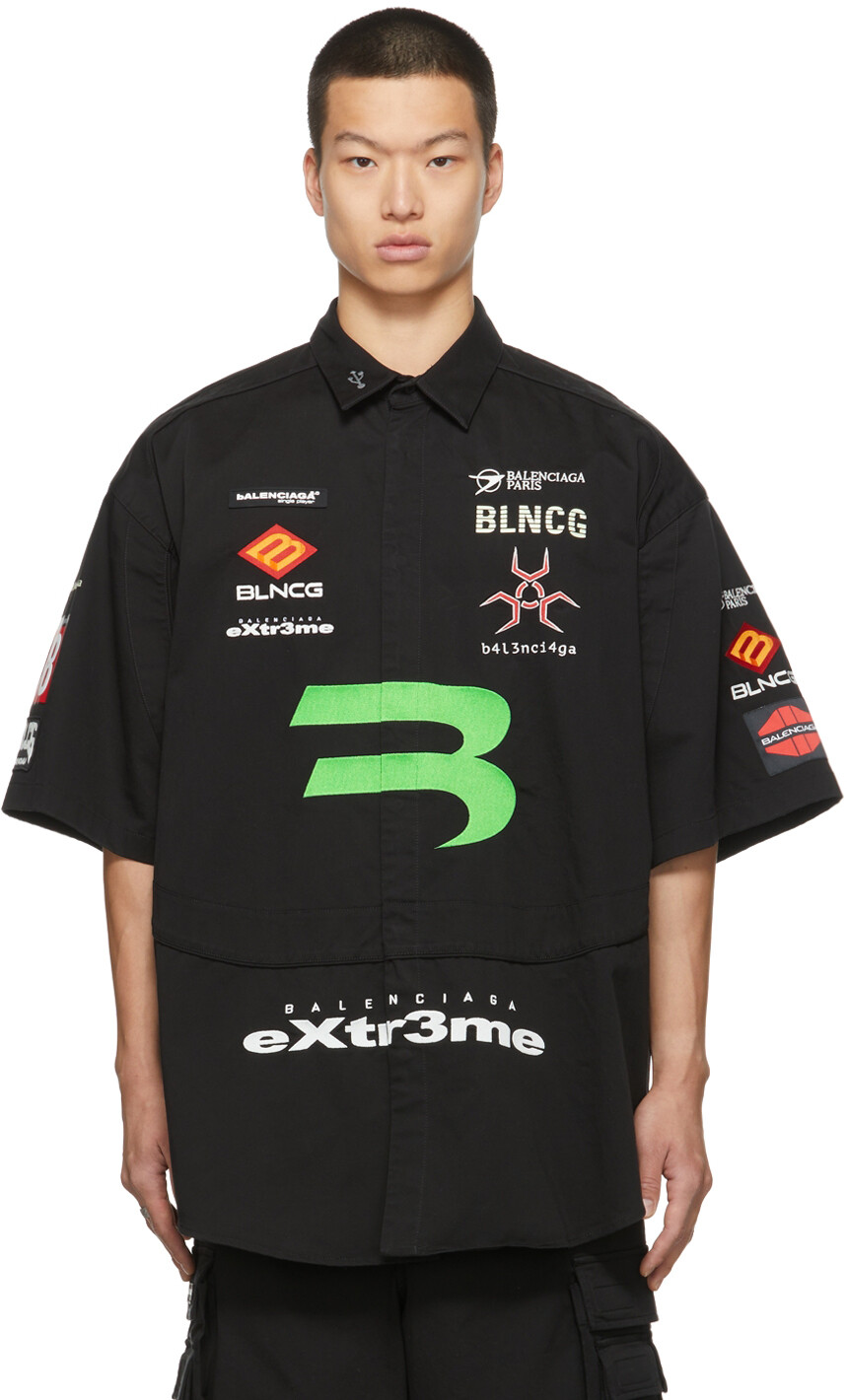 

Рубашка с коротким рукавом из габардина Gamer Balenciaga