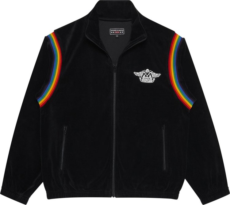 Куртка Supreme x Hysteric Glamour Velour Track Jacket 'Black', черный