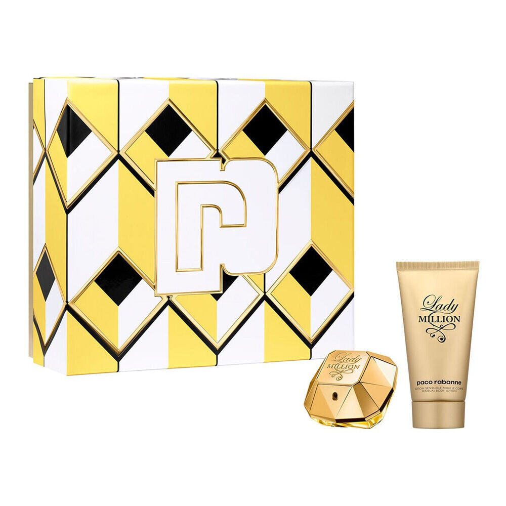 

Paco Rabanne Lady Million женский набор: парфюмированная вода, 50 мл + лосьон для тела, 75 мл