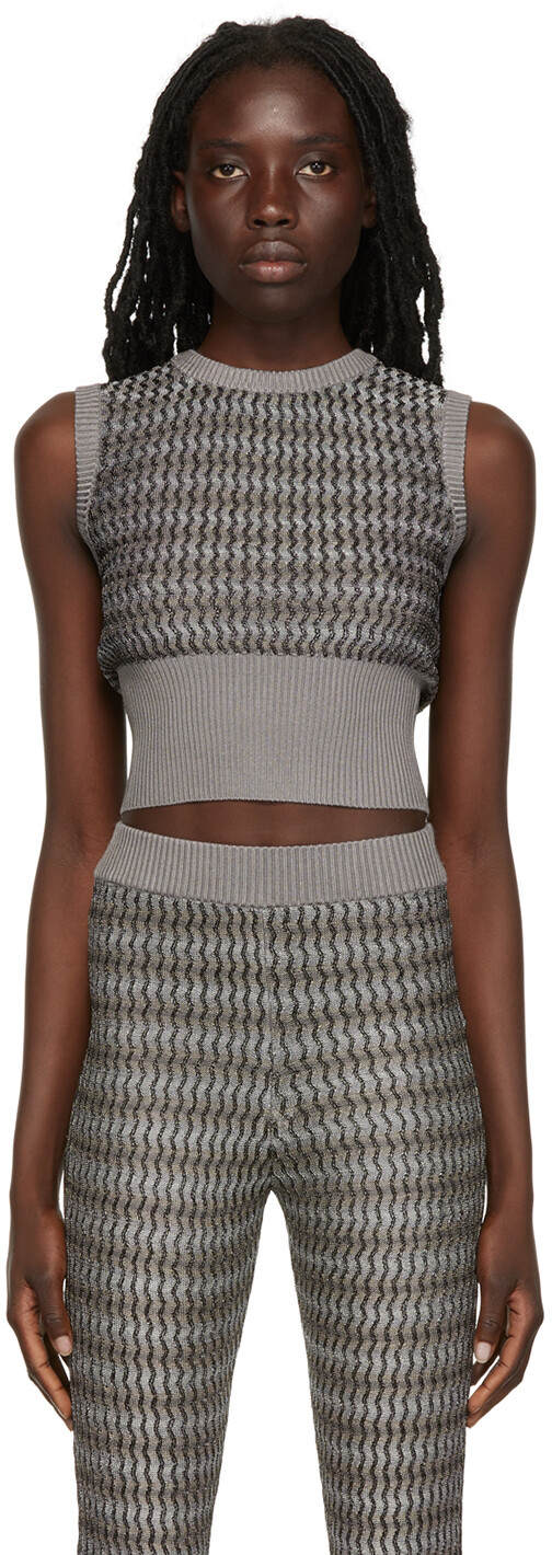 

Серый жилет кобры Eckhaus Latta