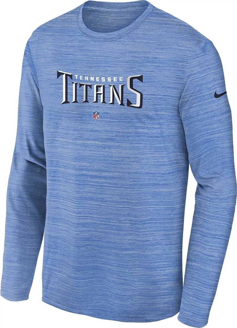 

Синяя футболка с длинным рукавом Nike Youth Tennessee Titans Sideline Velocity