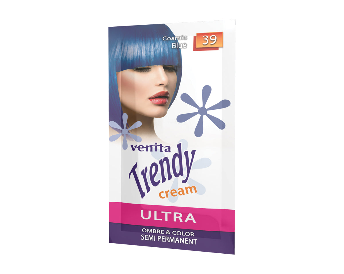 Venita Trendy Cream Ультра крем для окрашивания волос 39 Cosmic Blue 35мл