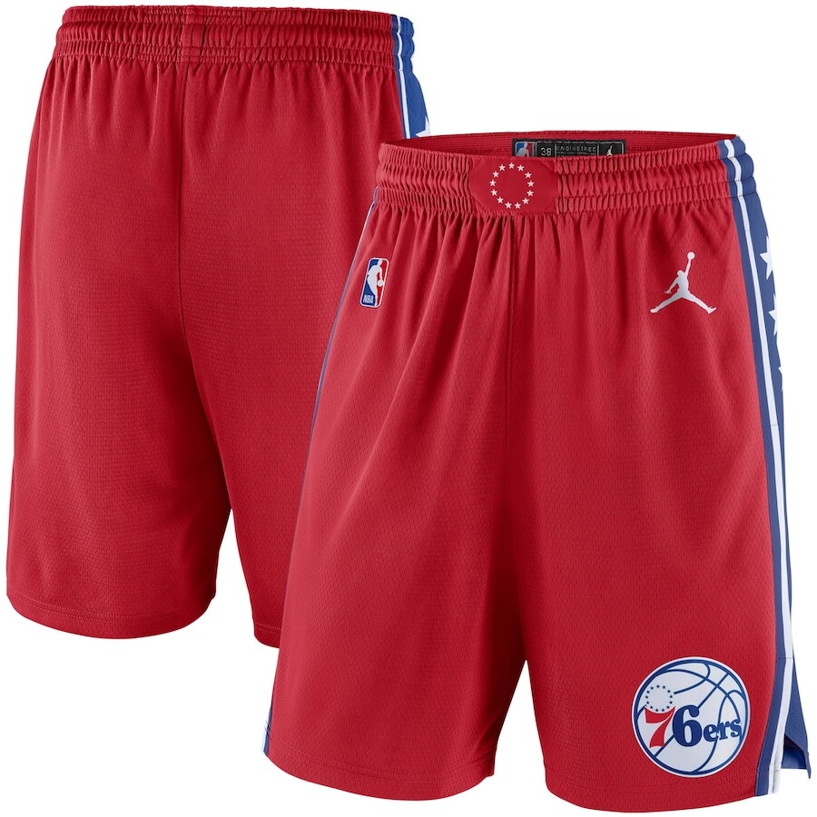 

Шорты Jordan Brand Philadelphia 76Ers, красный