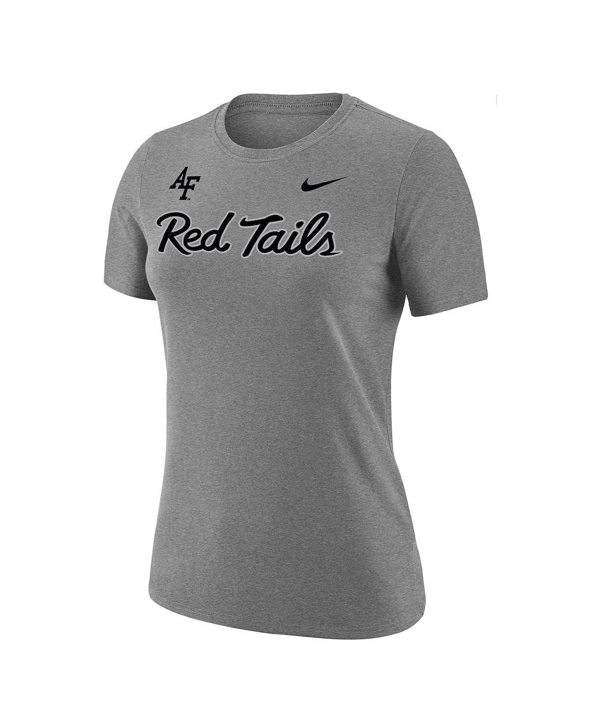 Женская футболка heather grey air force falcons red tails Nike, серый бита шестигранник 10 30мм force 1743010 force арт 1743010