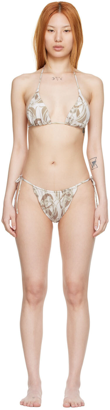 

Эксклюзивный коричневый нейлоновый комплект бикини SSENSE Anne Isabella