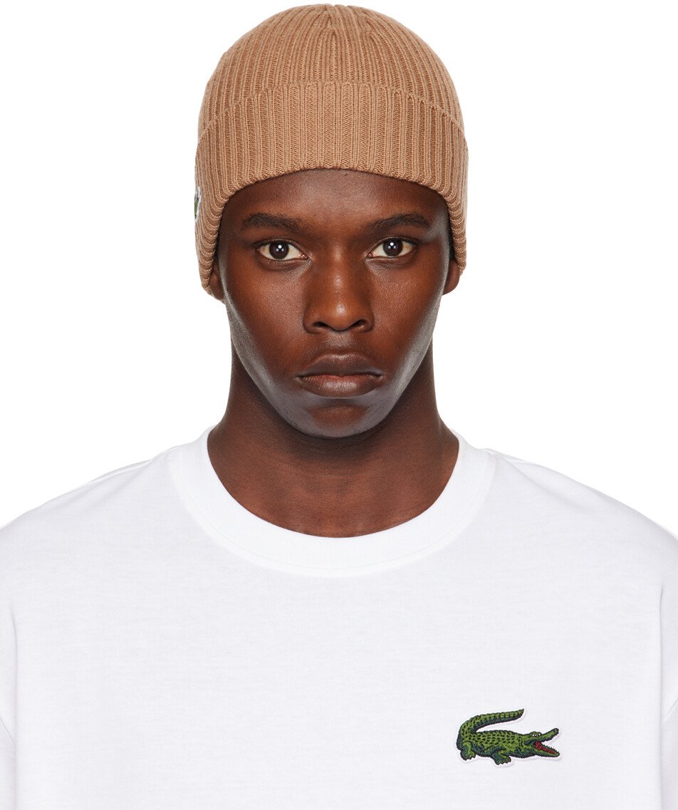 

Бежевая шерстяная шапка Lacoste