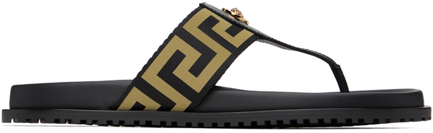 

Черные сандалии Medusa Greca Versace