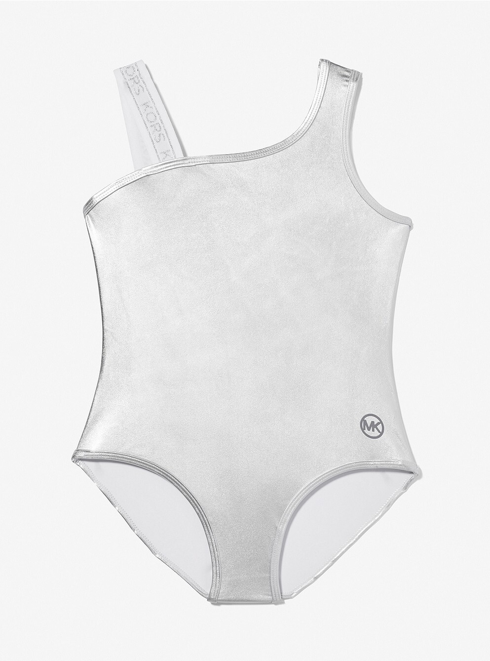 

Купальник Michael Kors Kids Logo Tape Metallic, серебристый