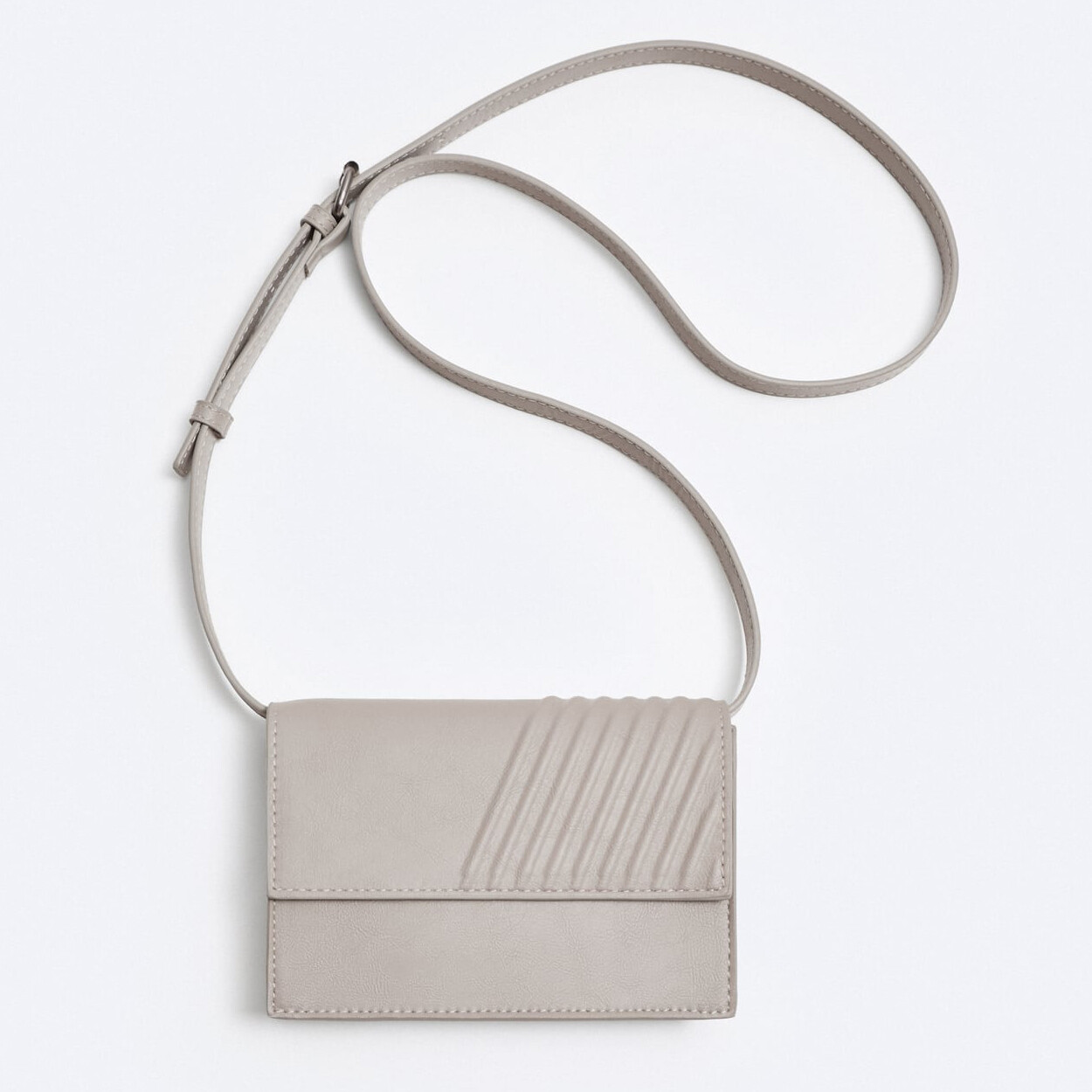 

Сумка Zara Embossed Mini Crossbody, серый