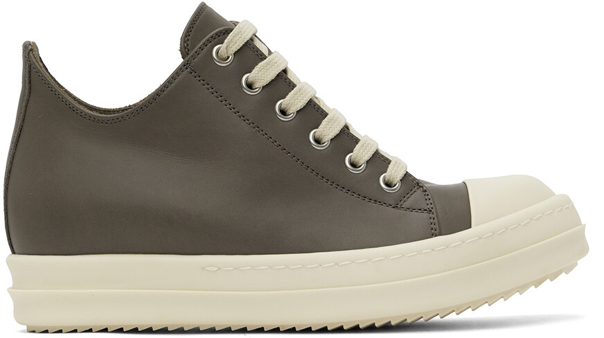 

Серые низкие кроссовки Full Grain Rick Owens