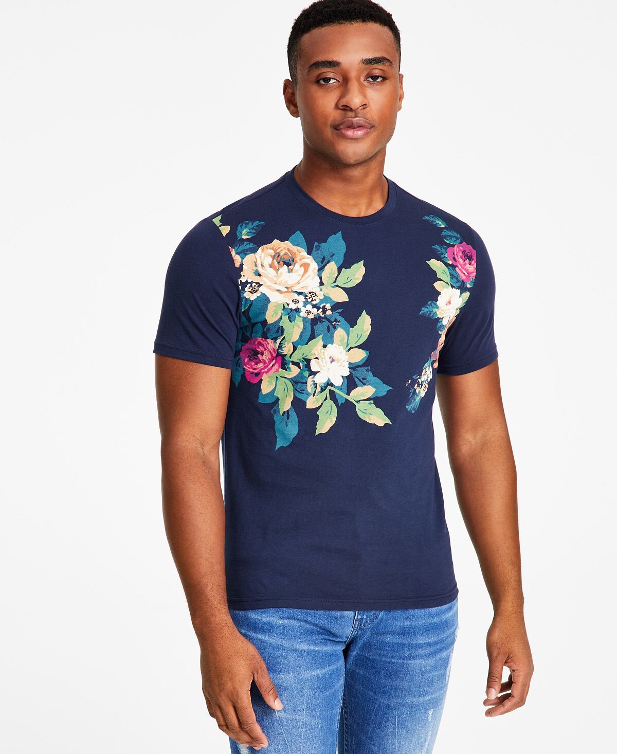 

Мужская футболка andres с цветочным рисунком, созданная для macy's INC International Concepts, мульти