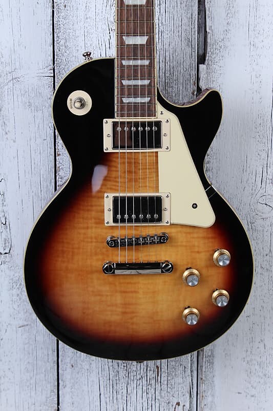 

Epiphone вдохновлен электрогитарой Gibson Les Paul Standard 60-х Bourbon Burst Les Paul Standard 60s