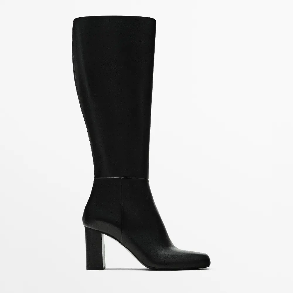 

Сапоги Massimo Dutti High-heel - Studio, черный