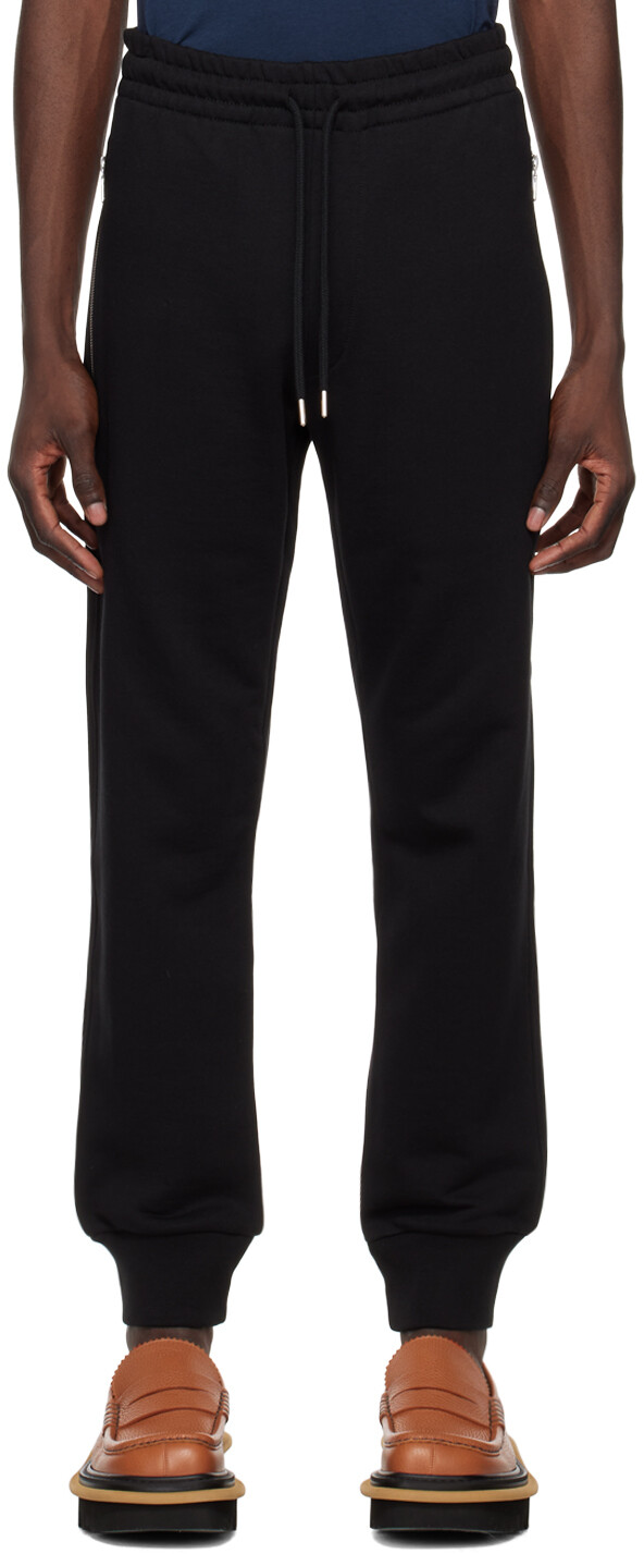 

Черные брюки для отдыха на молнии Dries Van Noten, Черный