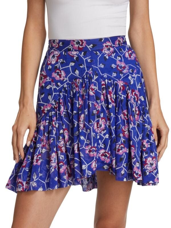 

Юбка Isabel Marant Étoile Saureena с цветочным принтом, electric blue