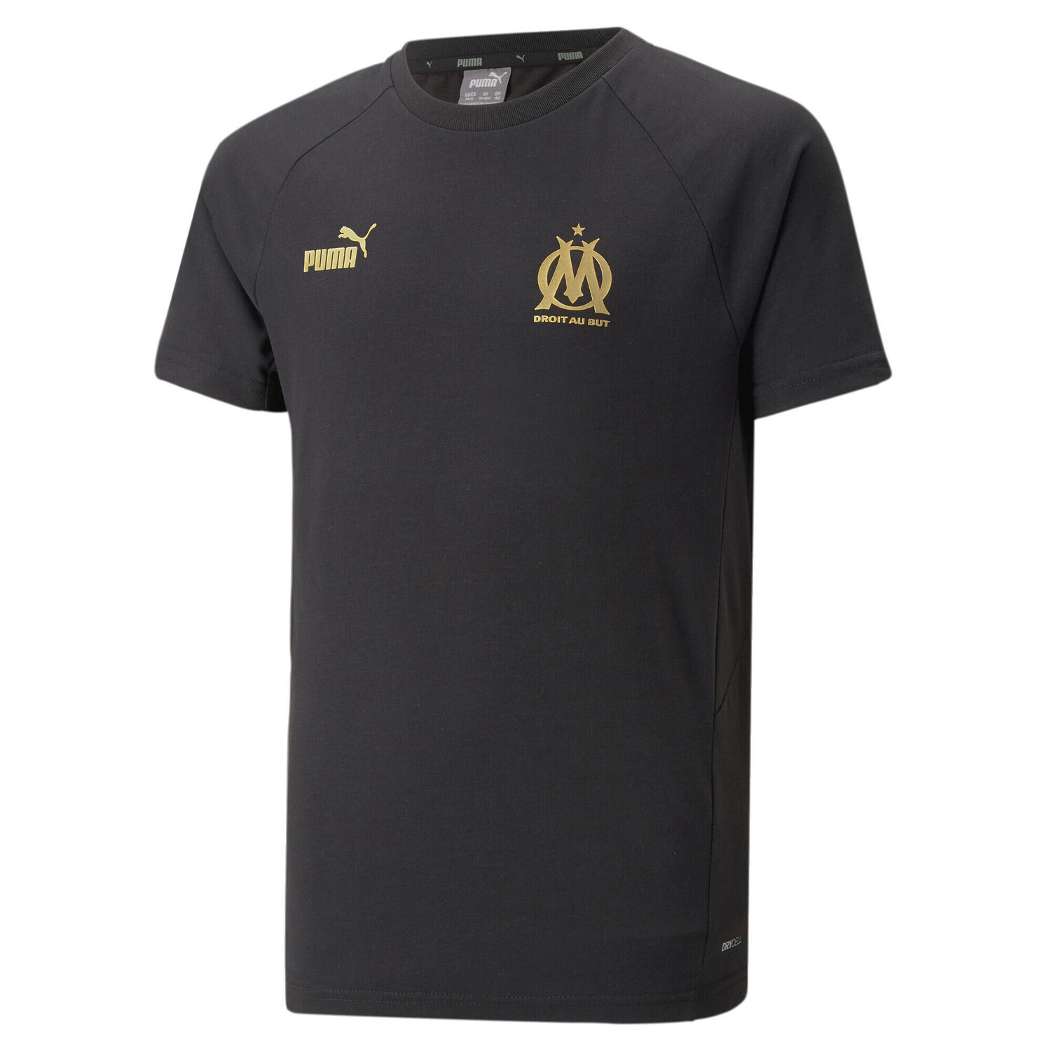 

Футболка детская om casual 2022/23 PUMA, черный/черный/золотой