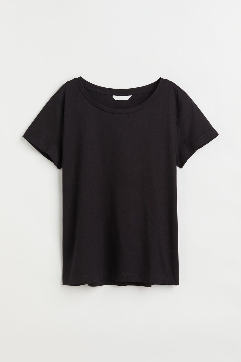 

Хлопковая футболка H&M, черный