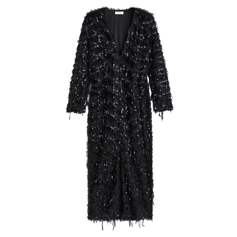 

Платье H&M V-neck Sequined, черный