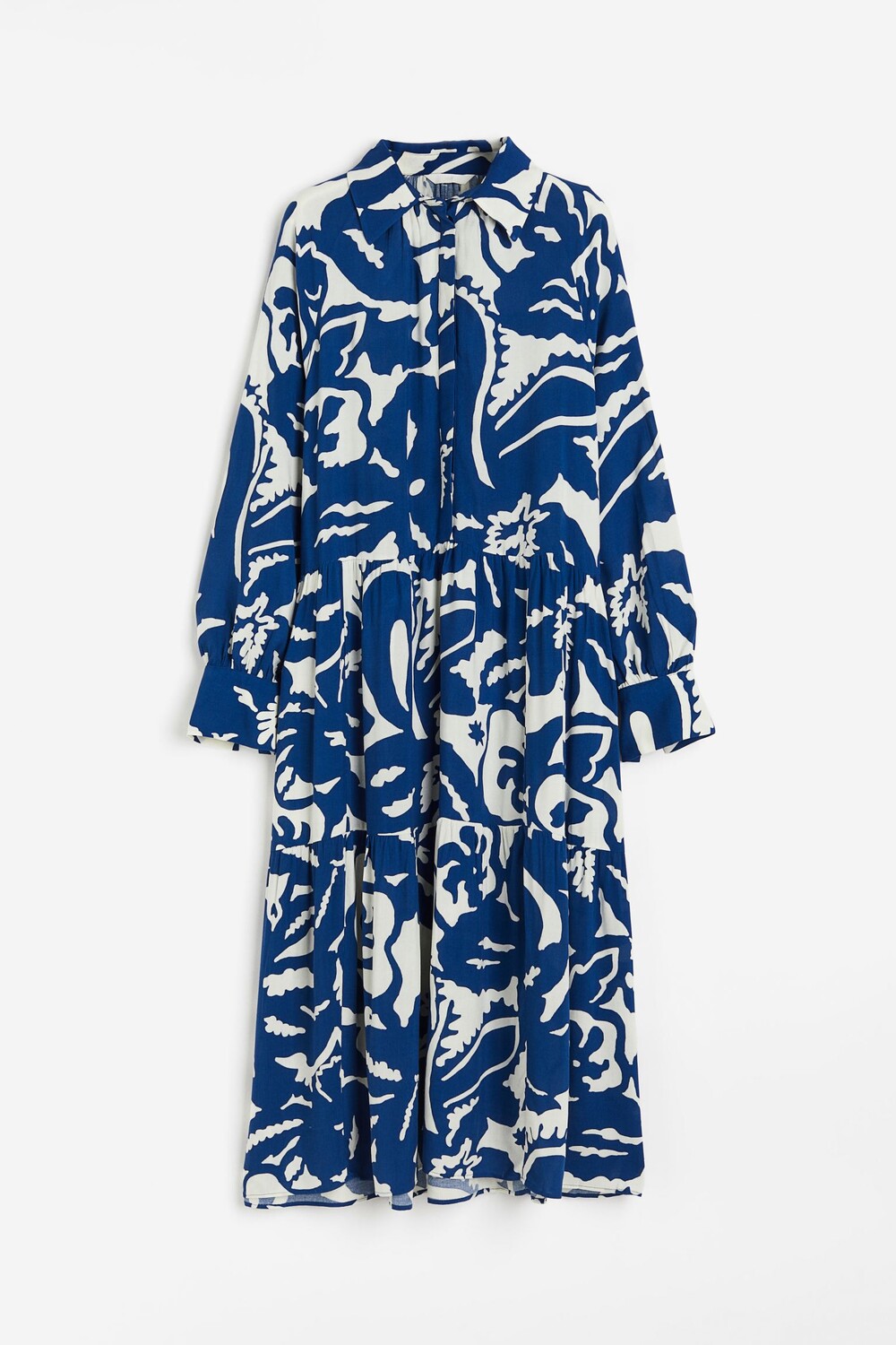 

Платье-рубашка H&M Viscose Floral, синий