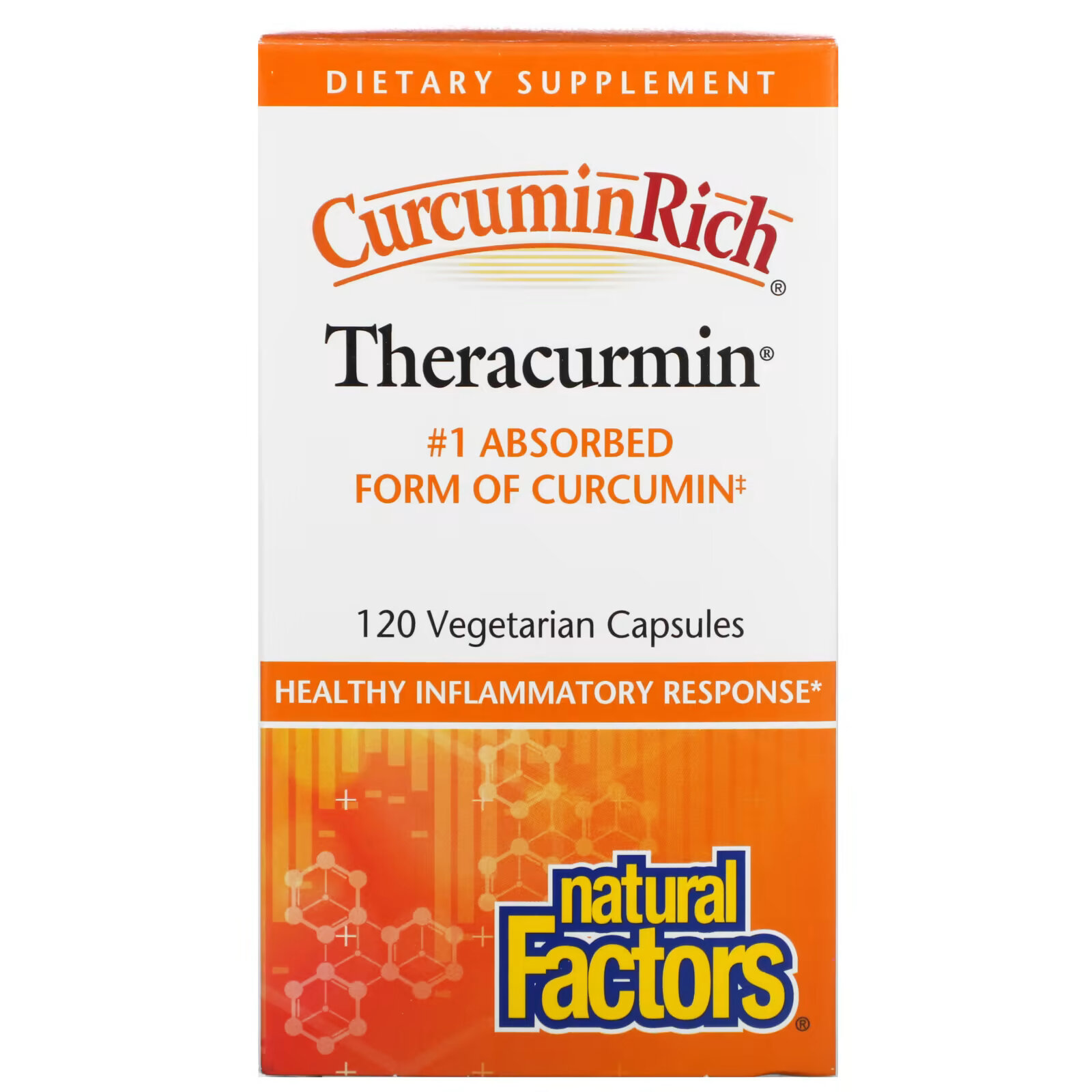 Natural Factors, CurcuminRich, Theracurmin, куркумин, 120 растительных капсул natural factors curcuminrich theracurmin двойной силы 60 растительных капсул