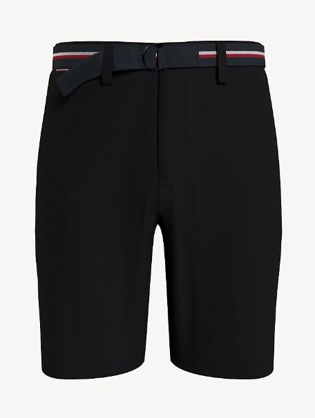 

Шорты с поясом Tommy Hilfiger Belted Twill Club, черный