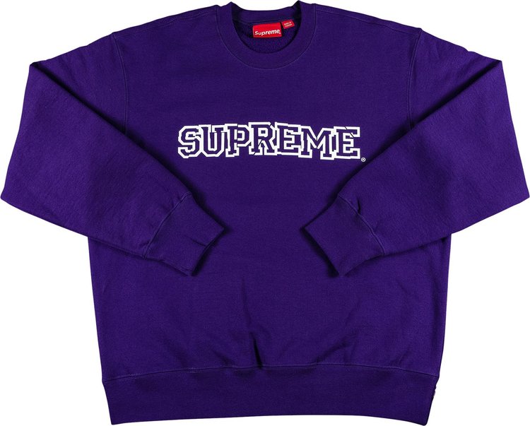 Толстовка Supreme Shattered Logo Crewneck 'Purple', фиолетовый 34889